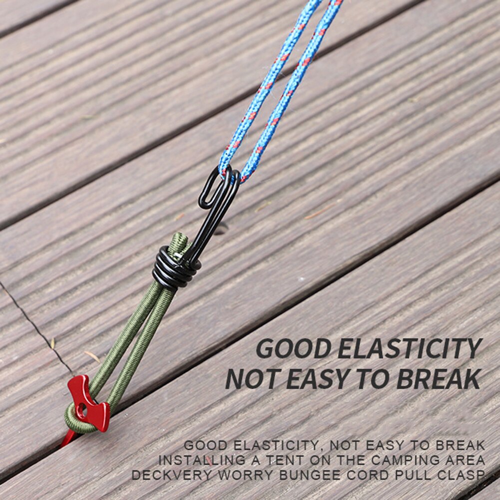 1pc elastische bungee-seile für outdoor-zelte, camping-pavillons, gepäck-stretch-schnallen, bodennägel, befestigungsgurte, wandergepäck-zeltzubehör