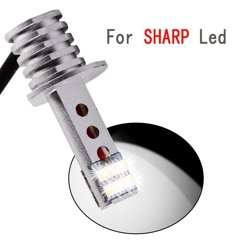 2Pcs H1 Led-lampen Sharp Chip Witte Auto 12-SMD 750LM Drl Dagrijverlichting Mistlampen Auto Leds Auto rijden Lamp 12V-24V