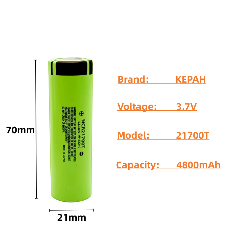 Akumulator 21700 Akumulator 3,7 V 4800 mAh 50 A Mocne akumulatory litowo-jonowe o wysokim stopniu rozładowania do elektronarzędzi + ładowarka