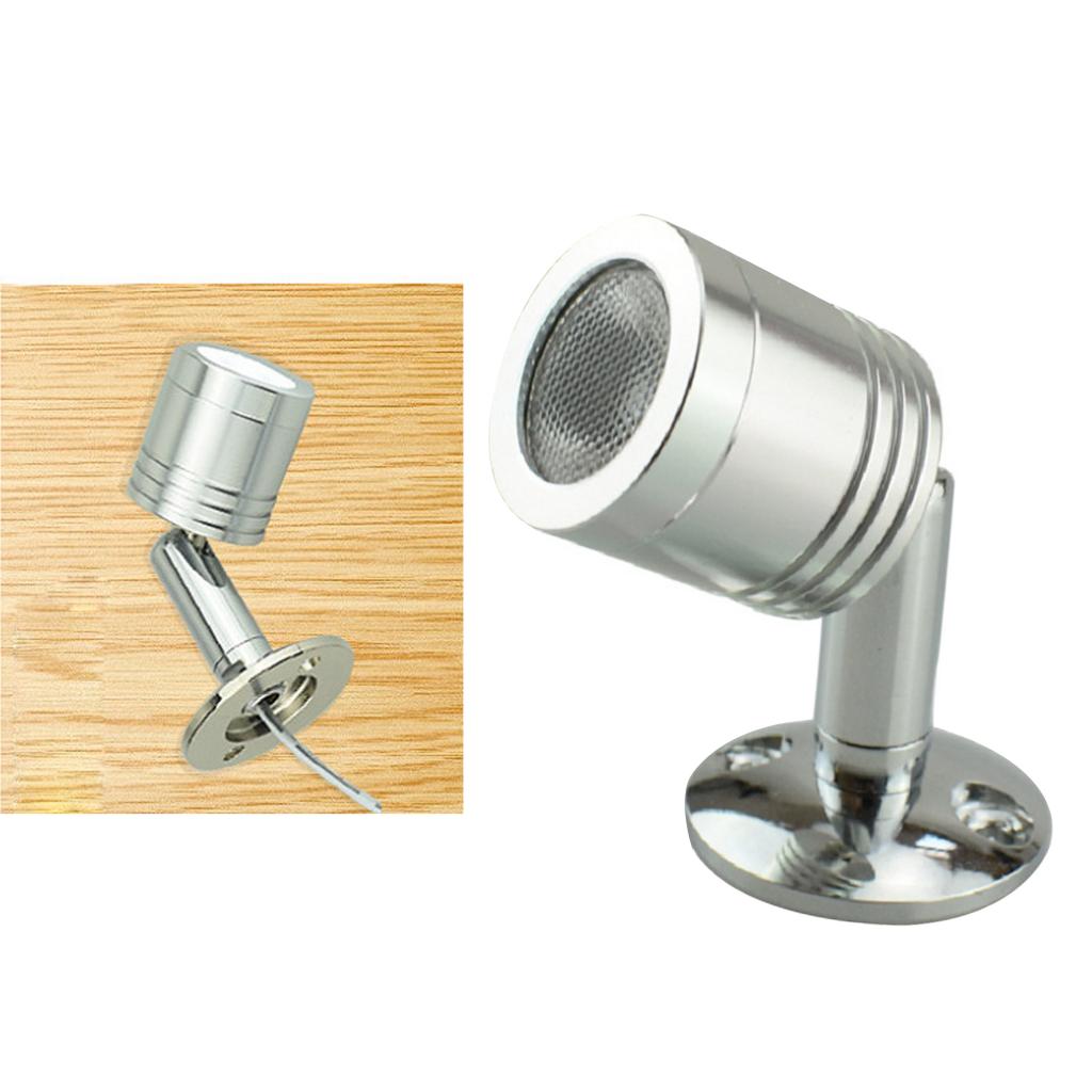1W 12V LED Spotlight Jewelry Showcase Display Light Cabinet Lamp Warm White 3000K