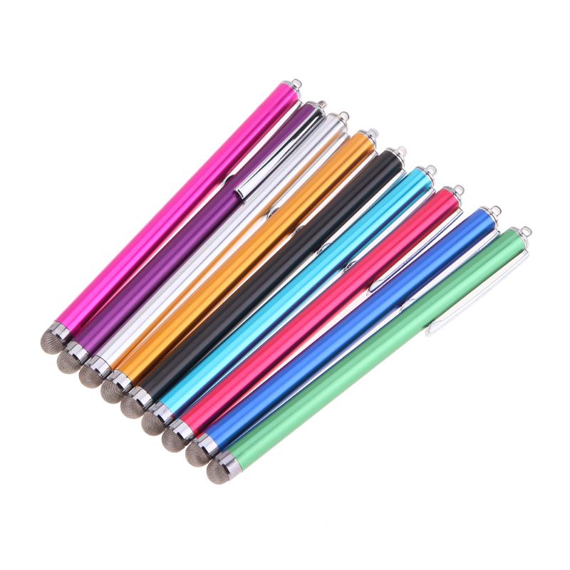 Universal Metal Mesh Micro Fiber Tip Touch Screen Stylus Pen for iPhone for Samsung Smart Phone Tablet PC Stylus Pen 9 Colors