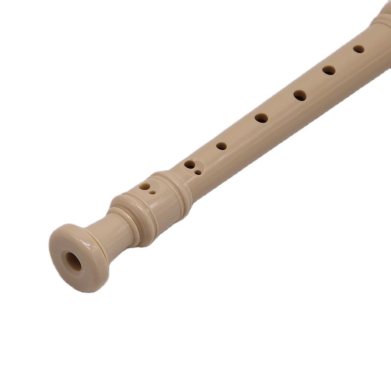 6 Holes ABS resin Flute Recorder German Soprano/Descant Long Flutes Baroque Fingering Clarinet Beginner Flute Detachable White
