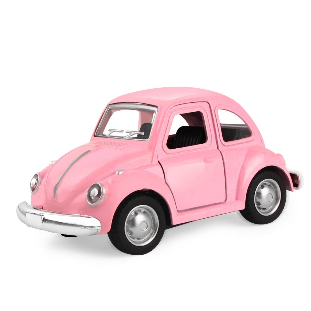 1:36 Auto in lega di Tirare Indietro Diecast Modello del Giocattolo con il Suono di Raccolta della luce Brinquedos Auto Giocattoli per I Ragazzi Dei Bambini di Natale regalo: B Pink