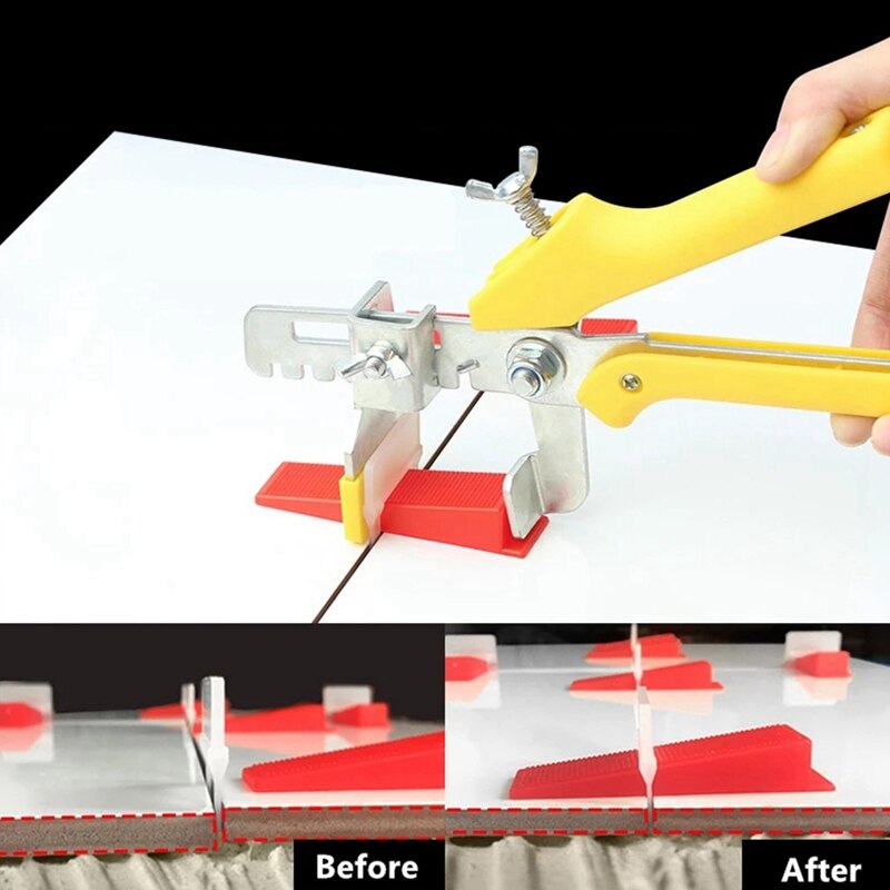 500 Pieces 1MM Tile Levelling System Spacer Clips Flooring Tiling Tool for Leveler Base Construction Tools Accessories