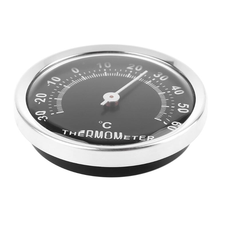 Mini 58mm coche medidor de temperatura termometro aleación de aluminio Metal analógico terómetro con pegatina de doble cara