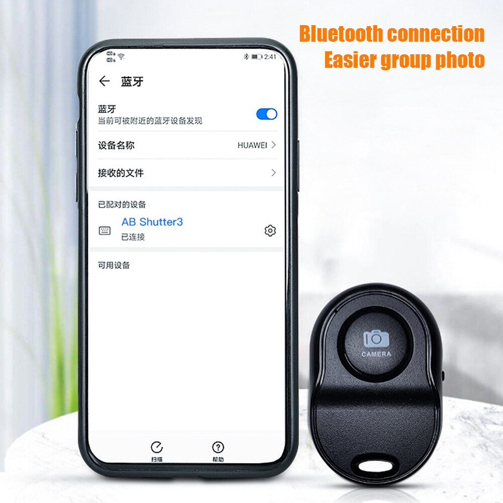 Controller Selfie compatibile Bluetooth autoscatto Mini fotocamera rilascio otturatore pulsante telecomando Wireless per IOS Android