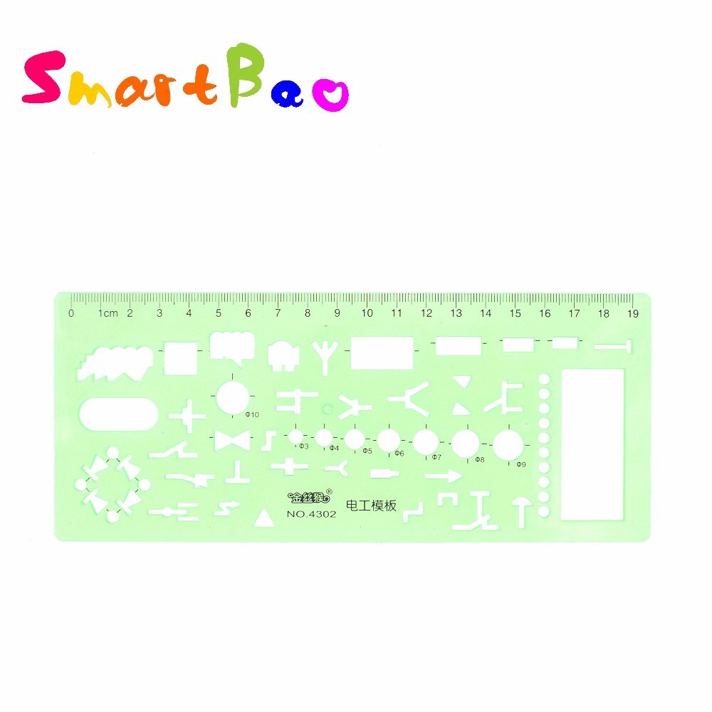 Power Engineering Drawing Template Ruler Electrical Power Drafting Template Stencil Plantillas Dibujar, Metric, NO.4302
