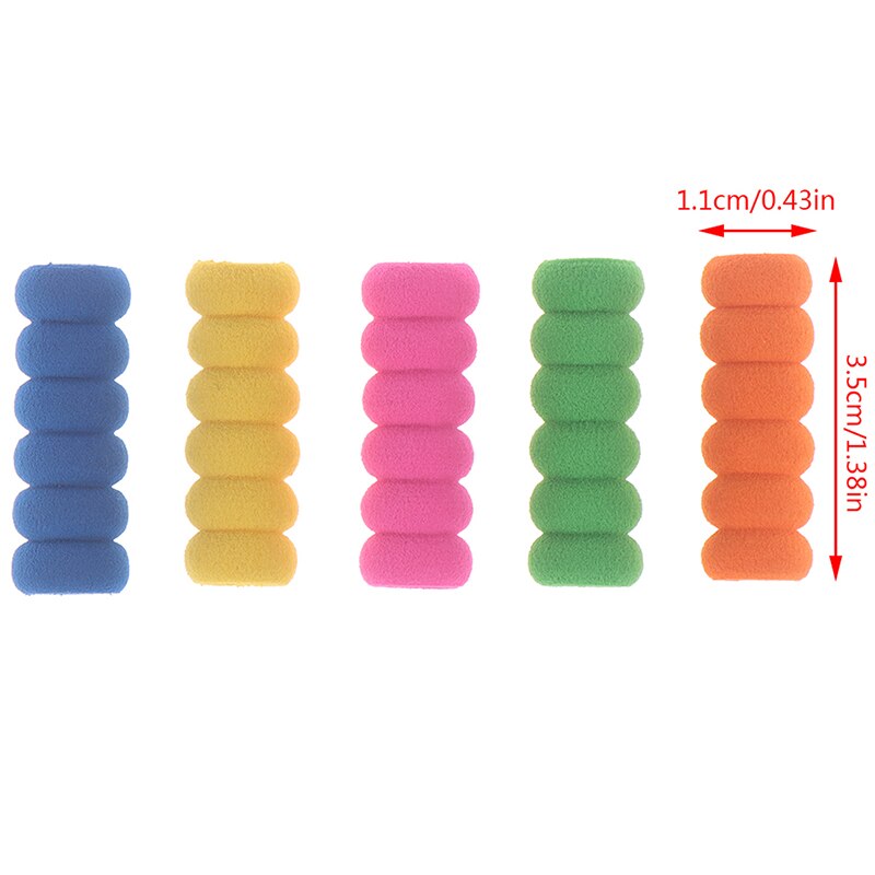 10pcs Pen Cap Pencil Hand Protection Ridged Cap Handwriting Soft Foam Pen Children School Stationery