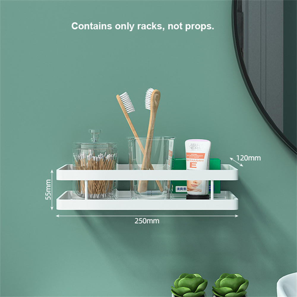 Nordic Bathroom Shelves No Punching Strong Load-bearing Sundries Storage Rack Multifunctional Kitchen Spice Bottle Organizer: 25cm