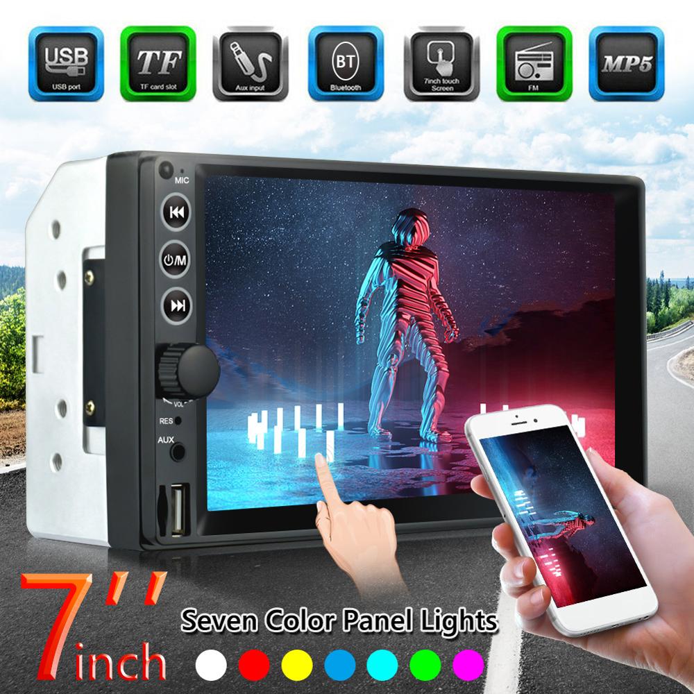 Double 2 Din Car Radio 7 Inch Touch Display Ultra Slim Multimedia Video Player Bluetooth Tf U Disk Aux-in Fm Radio Auto Stereo