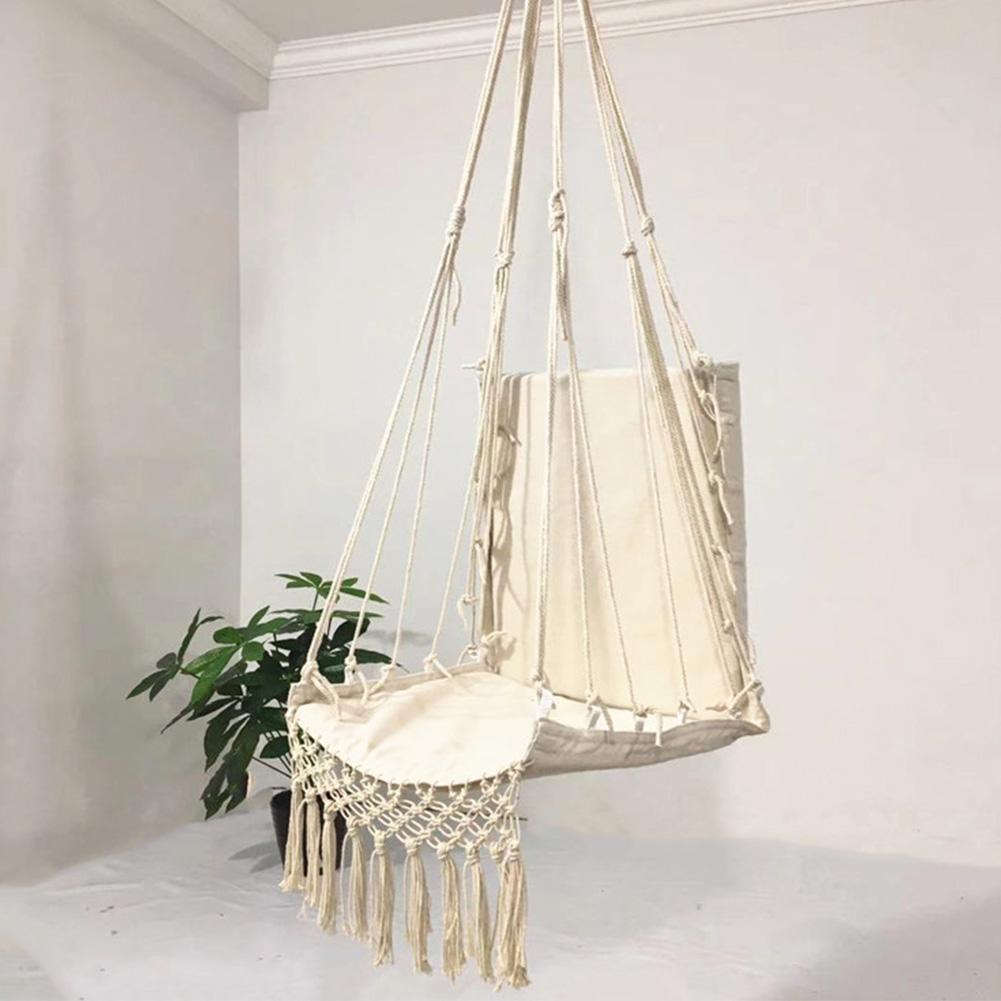 Nordisk stil kvaster hængekøje udendørs indendørs have sovesal soveværelse hængende stol svingende enkelt sikkerheds hængekøje
