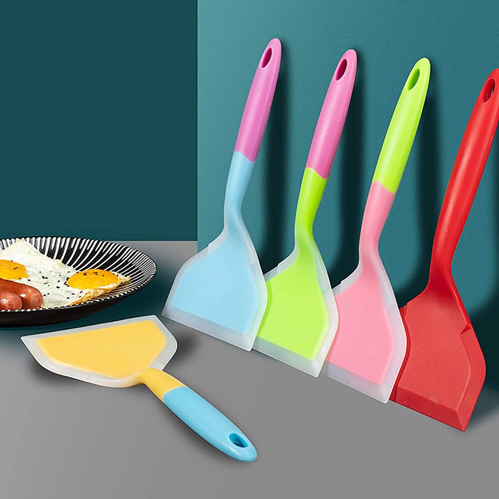 Silicone Spatula Kitchen ware Cooking Utensils Spatula Beef Meat Egg Non Stick Kitchen Scraper Wide Pizza Cooking Tools Shovel