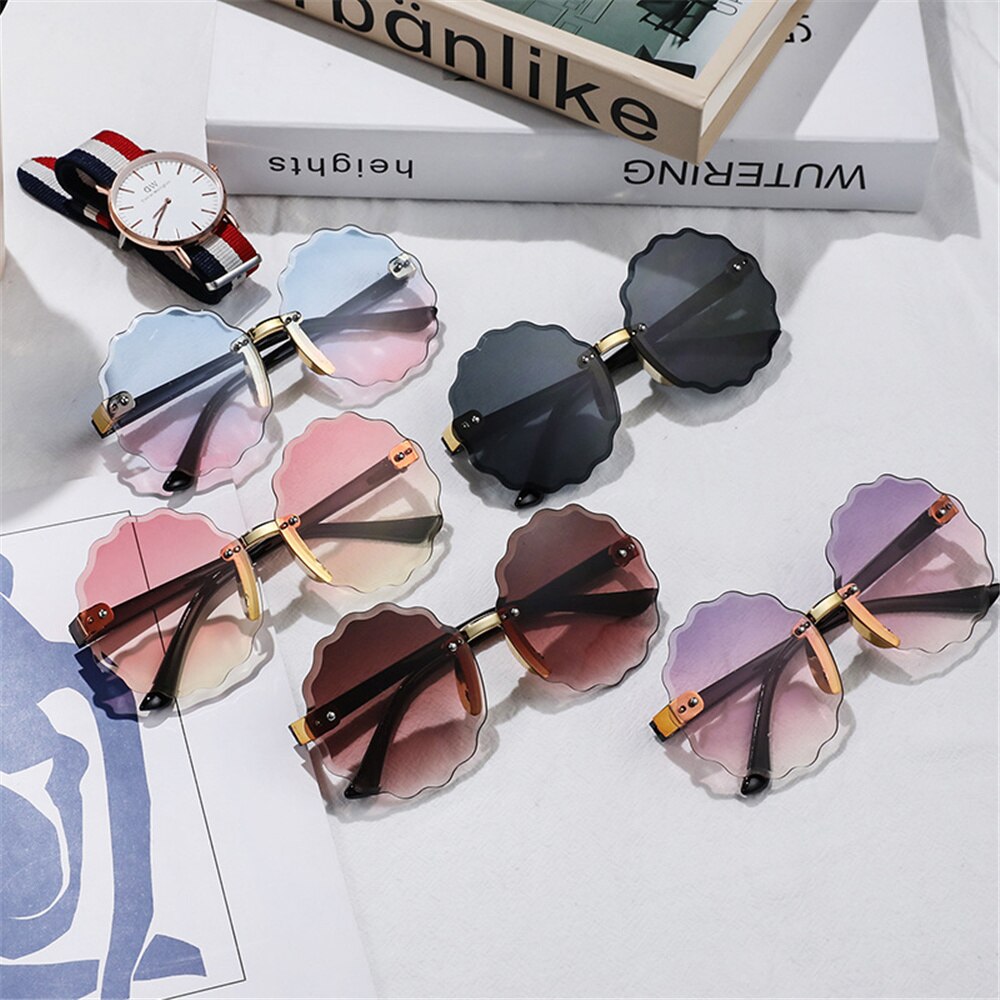 Gafas de sol polarizadas con marco de Metal para niños y niñas, marco de Metal infantiles con lentes de sol, con protección Uv400, para playa y verano