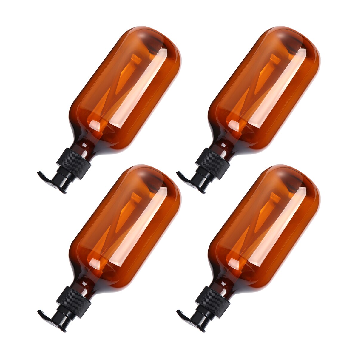 4Pcs 500 ML Lotion Bottles Travel Set Refillable Shampoo Lotions Liquid Sub Bottles for Hotel Home Bathroom Business Travel A50