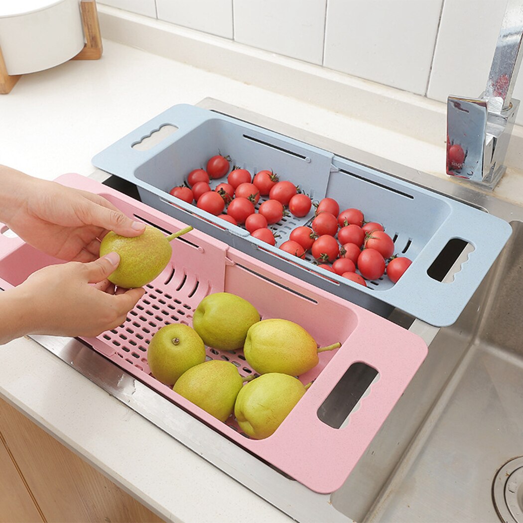 Escurridor de alimentos para cocina, colador de plástico para frutas y verduras, cesta de lavado