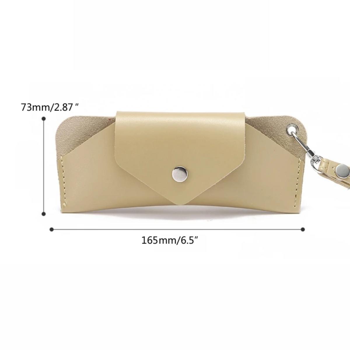 1pc Draagbare PU Brillentas Opvouwbare Reiszonnebrillenkoker Eenvoudige Brilopbergdoos Waterdichte Brillenkoker Organizer Reizen