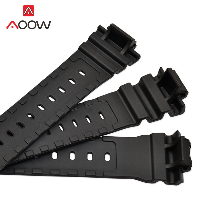 16mm silikon klokkereim for casio g-shock 9052 5600 6900 serie reim herre gummi sport vanntett erstatningsbånd tilbehør