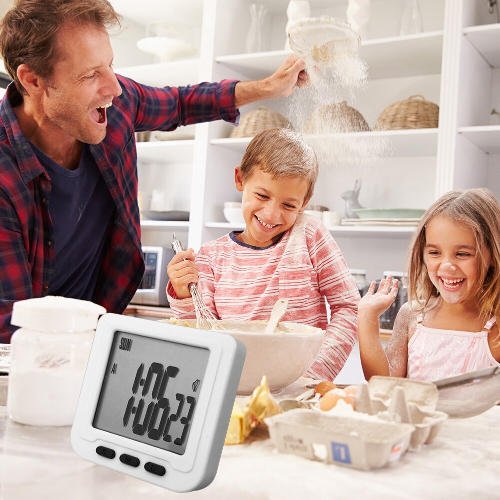 Multifunctional Digital Timer Loud Sound Magnetic Electronic Alarm Clock Kitchen Cooking Baking Sports Games Timer