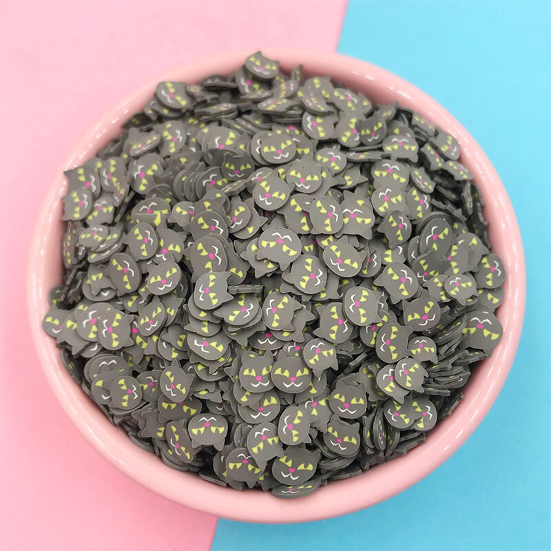 Rociadores de arcilla polimérica Kawaii para manualidades, Material de relleno de barro de cristal, decoración de uñas, 5mm, 100 g/lote