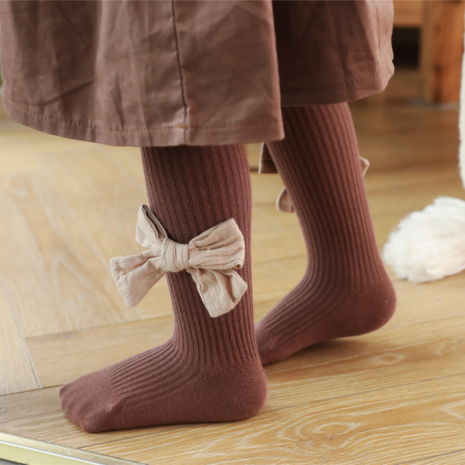 Emmababy Baby Girl Pantyhose, Knitting Bowknot Bottom Socks Warm Winter Knitwear Loose Trousers
