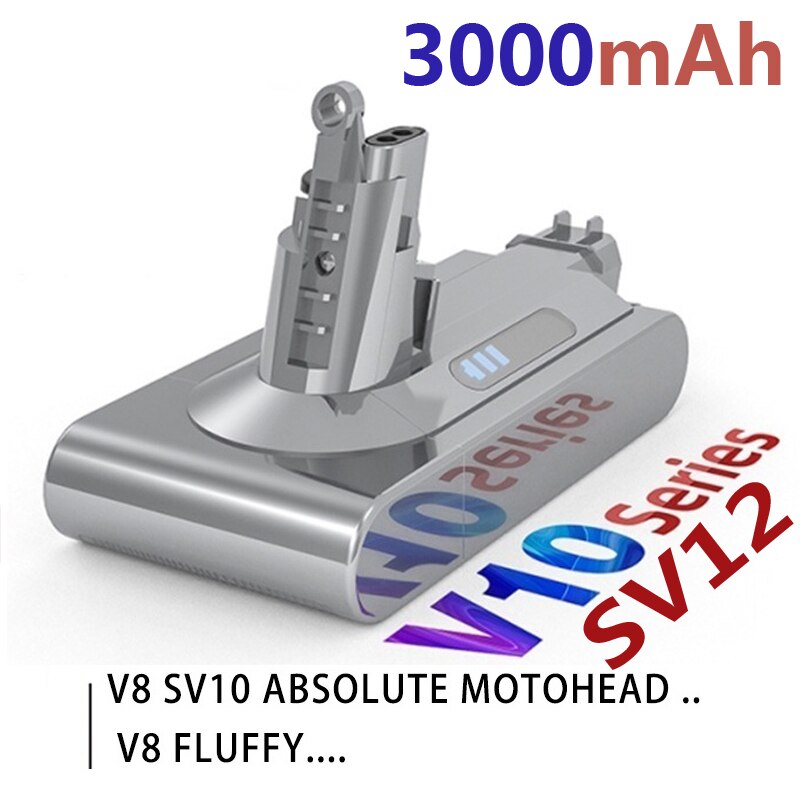 Vacuum Cleaner Battery For Dyson V8 Series 2200mAh-5600mAh Li-ion Replace Battery SV10 Absolute Animal Motorhead Fluffy: V8 3000mAh