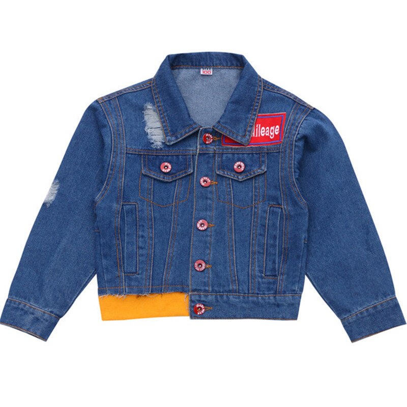 Jongens Jassen Herfst Brief Afdrukken Denim Jassen Voor Jongen Kinderen Kleding 2 3 4 5 6 7 Jaar todlder Baby Uitloper