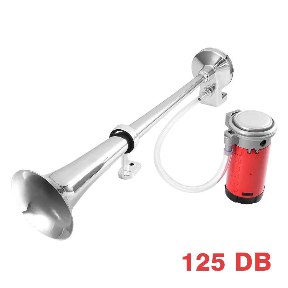 12v bil lufthorn 150db super højt universelt horn enkelt trompet kompressor 17 tommer 180 hertz horn til bil lastbil båd motorcykel