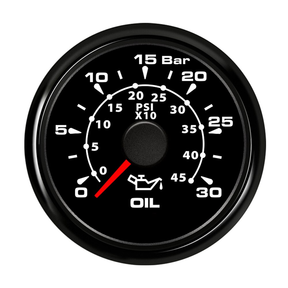 52 mm Stainless Steel Boat Car Oil Pressure Gauge 30 Bar 0~450 PSI Waterproof IP 67 Pressure Gauge with 7 Colors Backlight