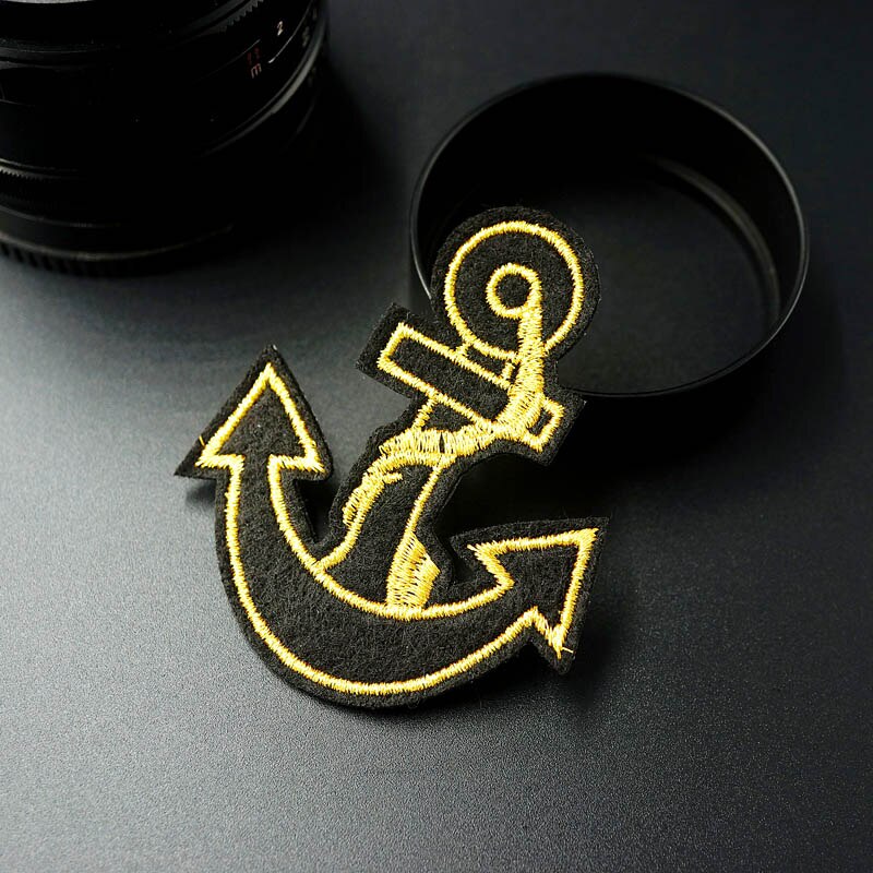 Anker (Size: 5.3X6.6cm) Diy Badges Patch Geborduurde Applique Naaien Label Kleding Stickers Kleding Accessoires