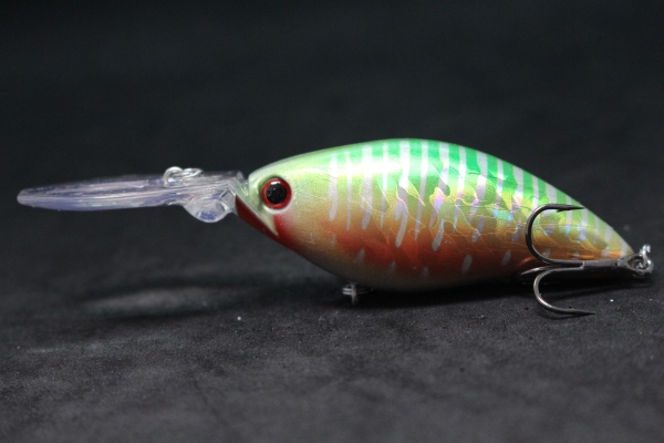 Wlure crankbait vislokmiddel 11cm 18.5g met reflectiefolie wobbler deep diver 4-5 meter strakke/snelle actie  c739: Bruine suiker