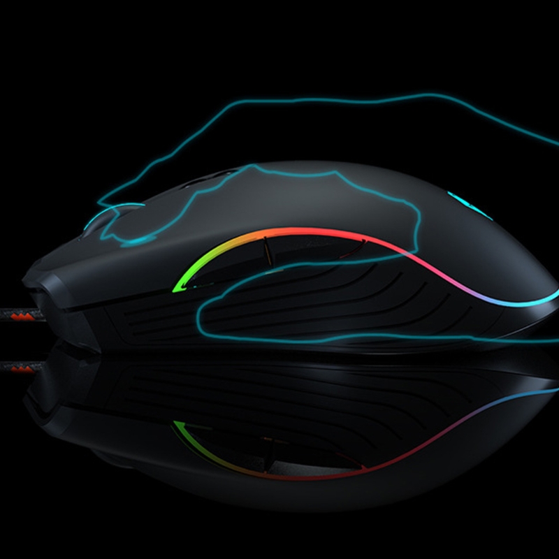 USB Wired Gaming Keyboard and Mouse set Combo Luminous Ergonomic Keyboard Mouse Rainbow Backlight Non-slip Sweat-proof