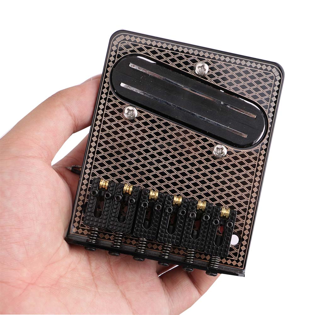 1 pcs Homeland Electric Guitar Bridge Chrome 6 Saddle String Bridge Pickup Set For Fender telecaster Guitar Pickup 10.5mm
