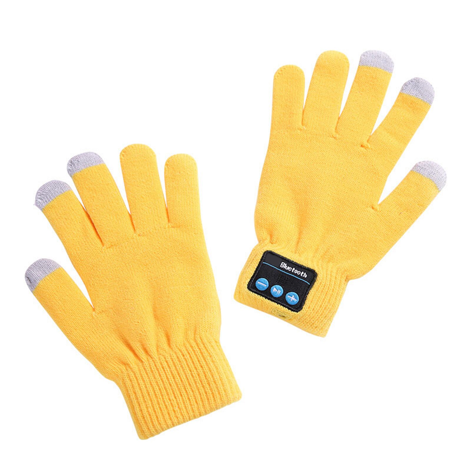 Varm berøringsskærm telefon bluetooth højttaler handsker trådløse bluetooth handsker smarte handsker til udendørs sport & t8: Gul