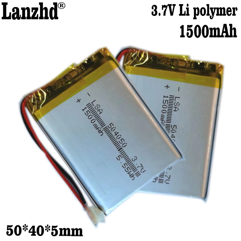 1-10 szt. 3,7 V bateria rejestratora jazdy 1500 mAh 504050 pióro do nagrywania Li-ion Cell Beauty for Power bank inteligentna bateria lusterka do makijażu