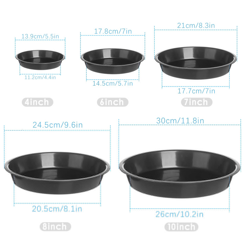 2pc plastfat til planter, 4/6/7/8/10 cm runde blomsterpottebrett, innendørs utendørs blomsterpottebrett, hageredskaper