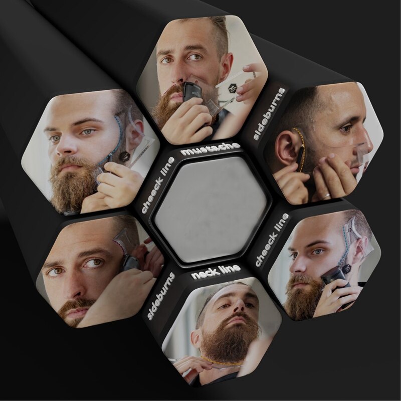 Beard Trimmer Men's Electric Trimmer Hairstyle Charging USB Charging Limit Comb Hair Clippers Trimmer