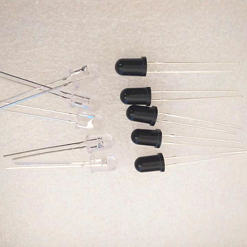 Emisor y receptor LED infrarrojo, 5mm, 940nm, 20 par/lote, diodos de luz Led surtidos