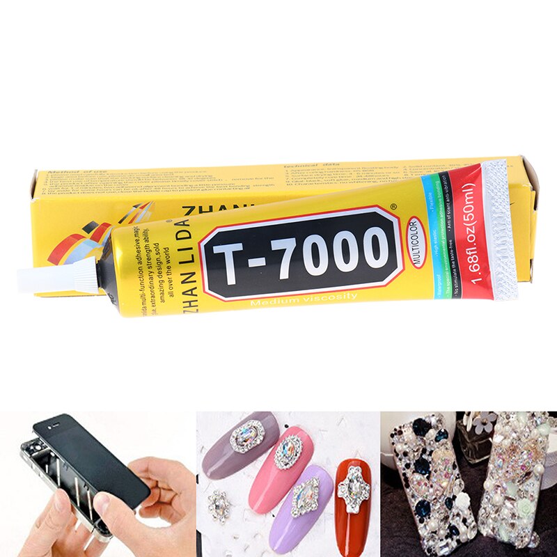 50 Ml T-7000 Adhesive Glue Black For Mobile Phone Glass Lens LCD Jewelry Repair