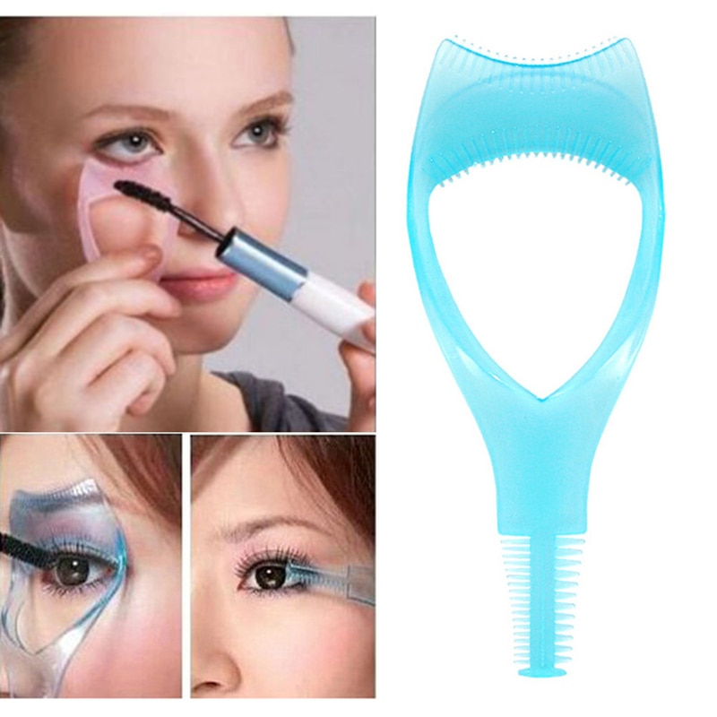 1 Pcs Wimper 3 In 1 Mascara Shield Guard Curler Applicator Gereedschap Template Kam Guide Card Make-Up Tool Beauty Cosmetische gereedschap