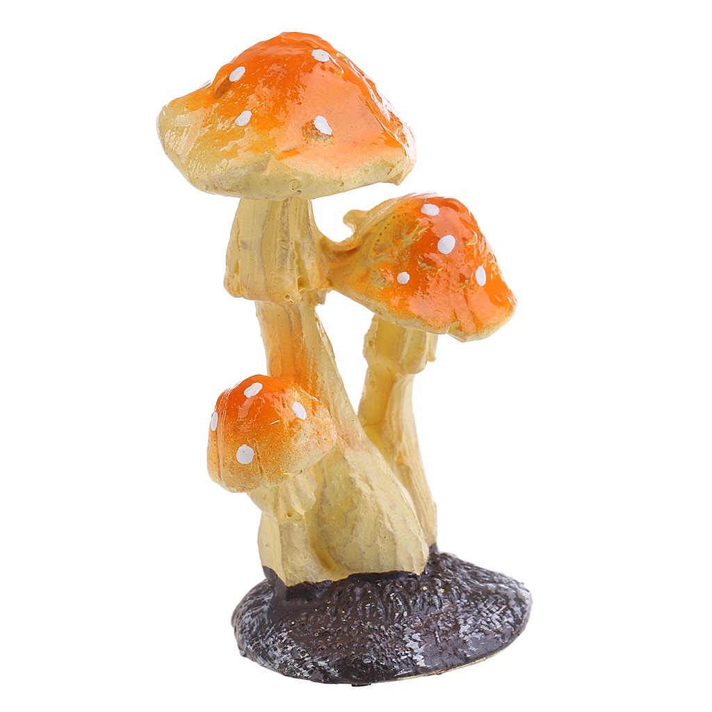 Mini champignon skulptur statuer græsplæne til udendørs have terrarium mos indretning
