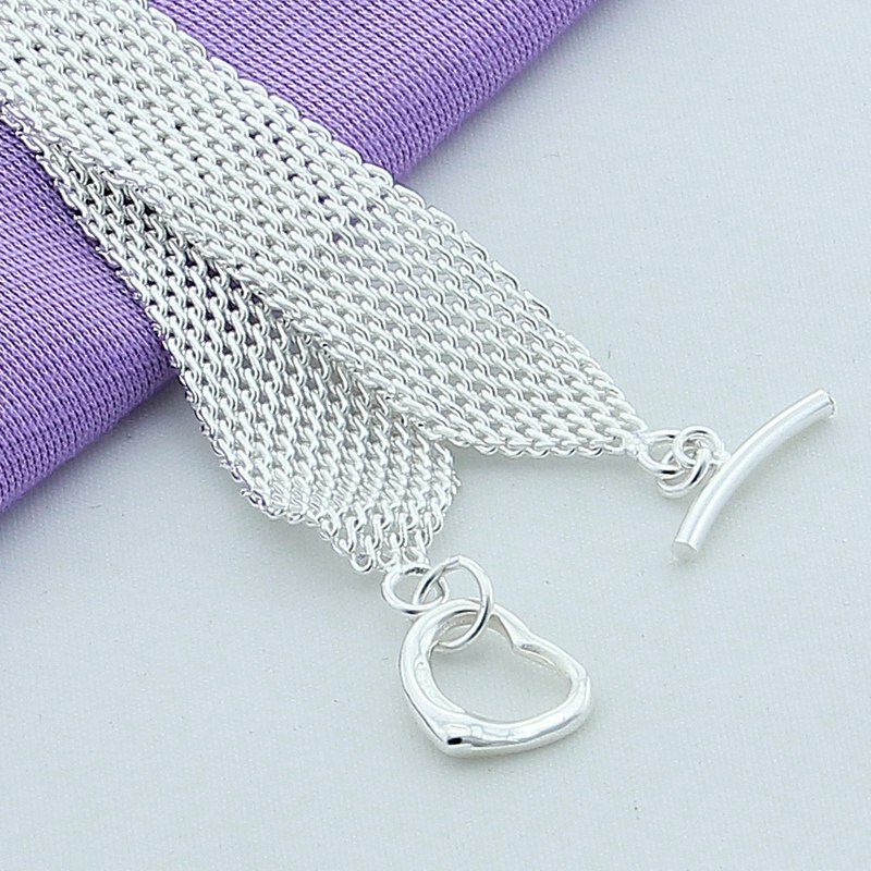 Aankomst Zilver 925 Armband Kleine Liefde Hart Knop Armband Voor Vrouwen Meisje Mode-sieraden