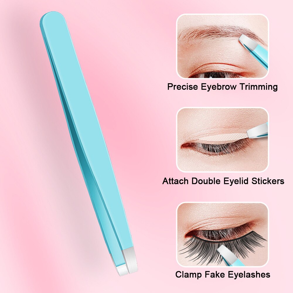 4Pcs Eyebrow Tweezers Set Eyebrow Clip Clamps Trimming Tool Stainless Steel Hair Beard Removal Clips Makeup Tools