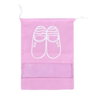 2022 Sport Fitnessstudio Tasche Wasserdichte Schuhe Tasche Tragbare Kordelzug Tasche Nicht-gewebte Organizador Fitness Gymnastik- Basketball FußBall Schuh: Rosa klein