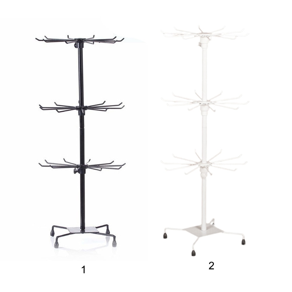 Display Stand 3 Tiers Counter Rack Metal Jewelry Earring Necklace Ring Show Holder Display Rack 70 x 30cm Jewelry Display Stand