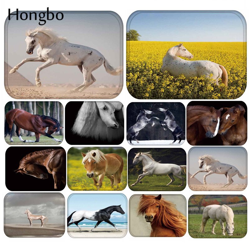 Hongbo-tyylinen majesteettiset hevosprinttimatot liukumattomat lattiamattot ulkomatot kirkkaat etuoven matot