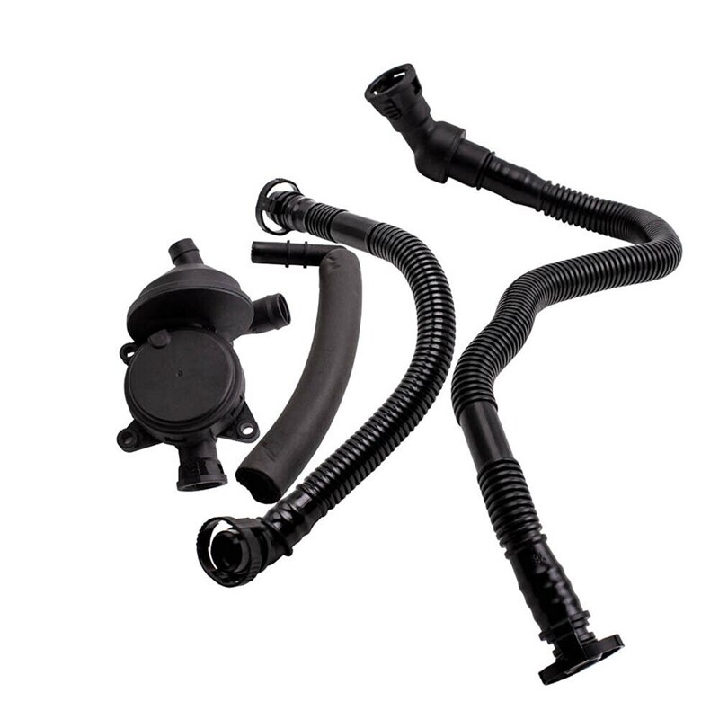 Car Crankcase Breather Vent Valve + Hose Kit for BMW E46 316I 318I Z4 E85 E83 E90 11617503520 11157533346 11157503524