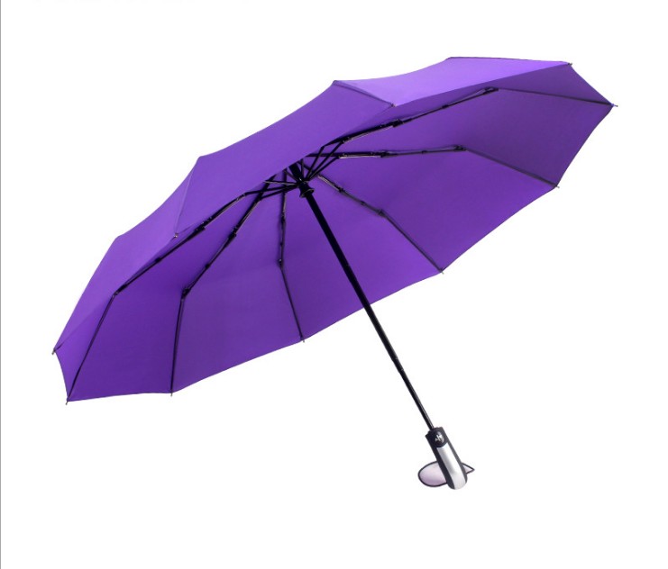 Wiatroodporny składany parasol automatyczny deszcz kobiety automatyczny luksusowe duże wiatroszczelne parasole deszcz dla mężczyzn czarna powłoka 10K parasol: purpurowy