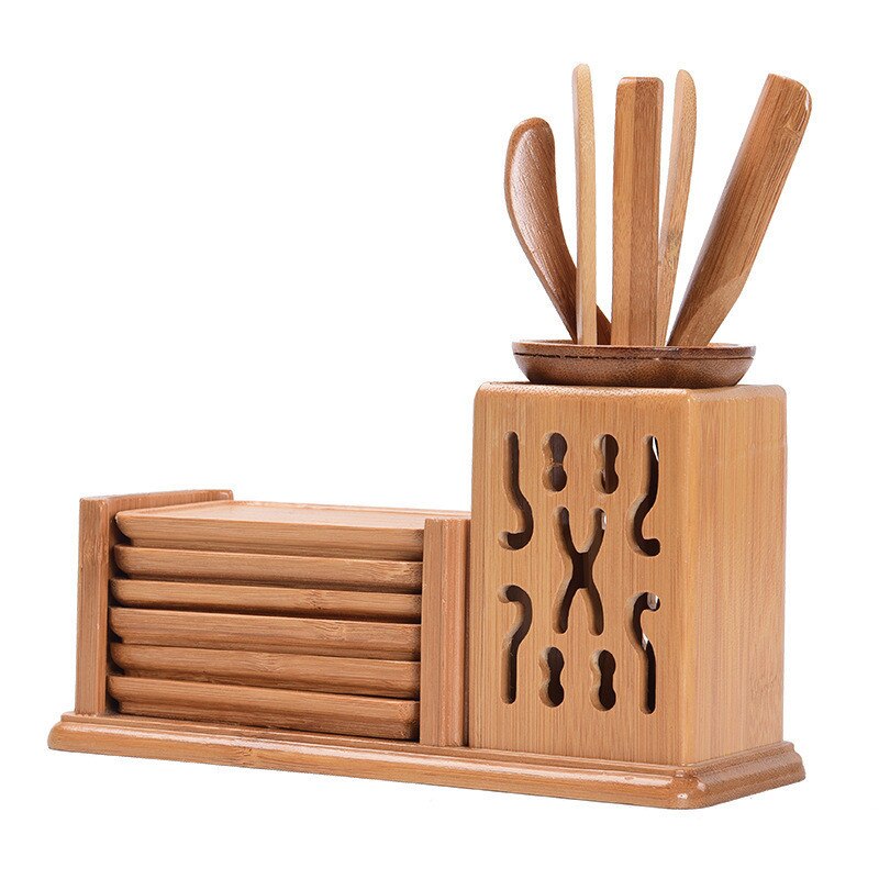 Natural bamboo tea road six gentlemen tea set multi-piece accessories minimalist Tea set tea accessories
