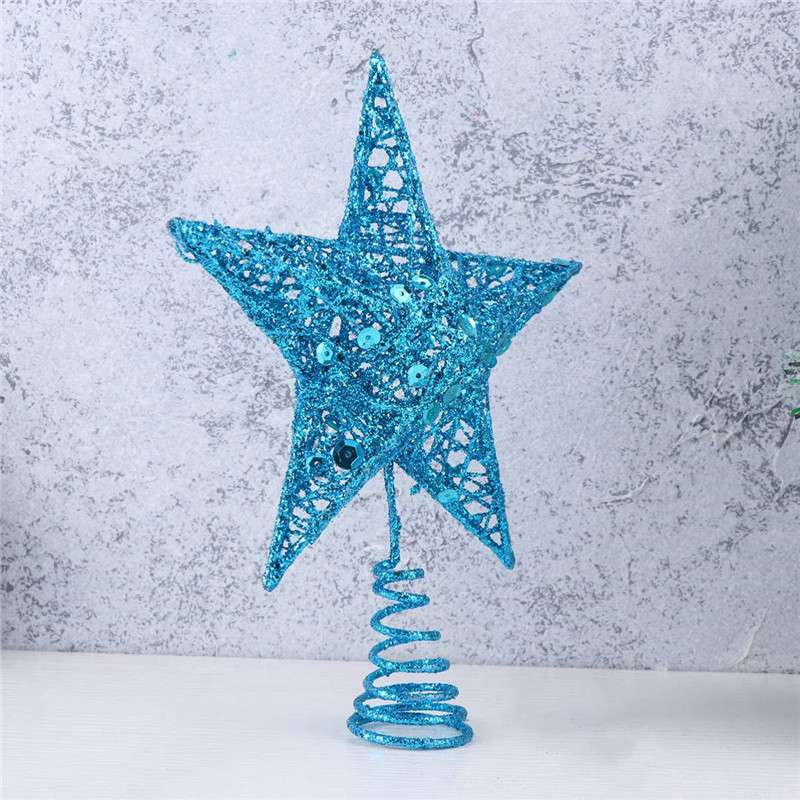 Glitter Iron Kerstboom Topper Star Multicolor Star... – Grandado