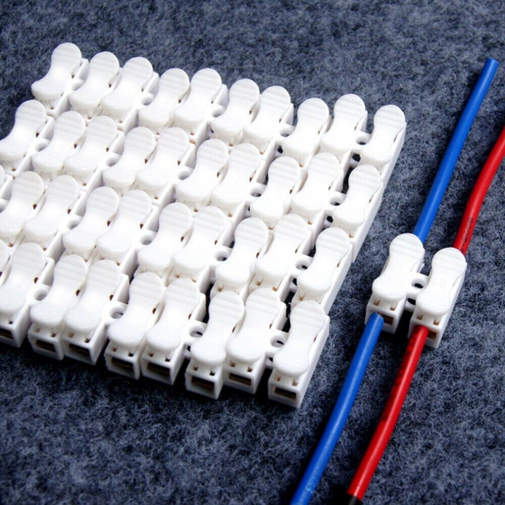 Self Locking Connector Wire Universal White Accessories Cable Electrical
